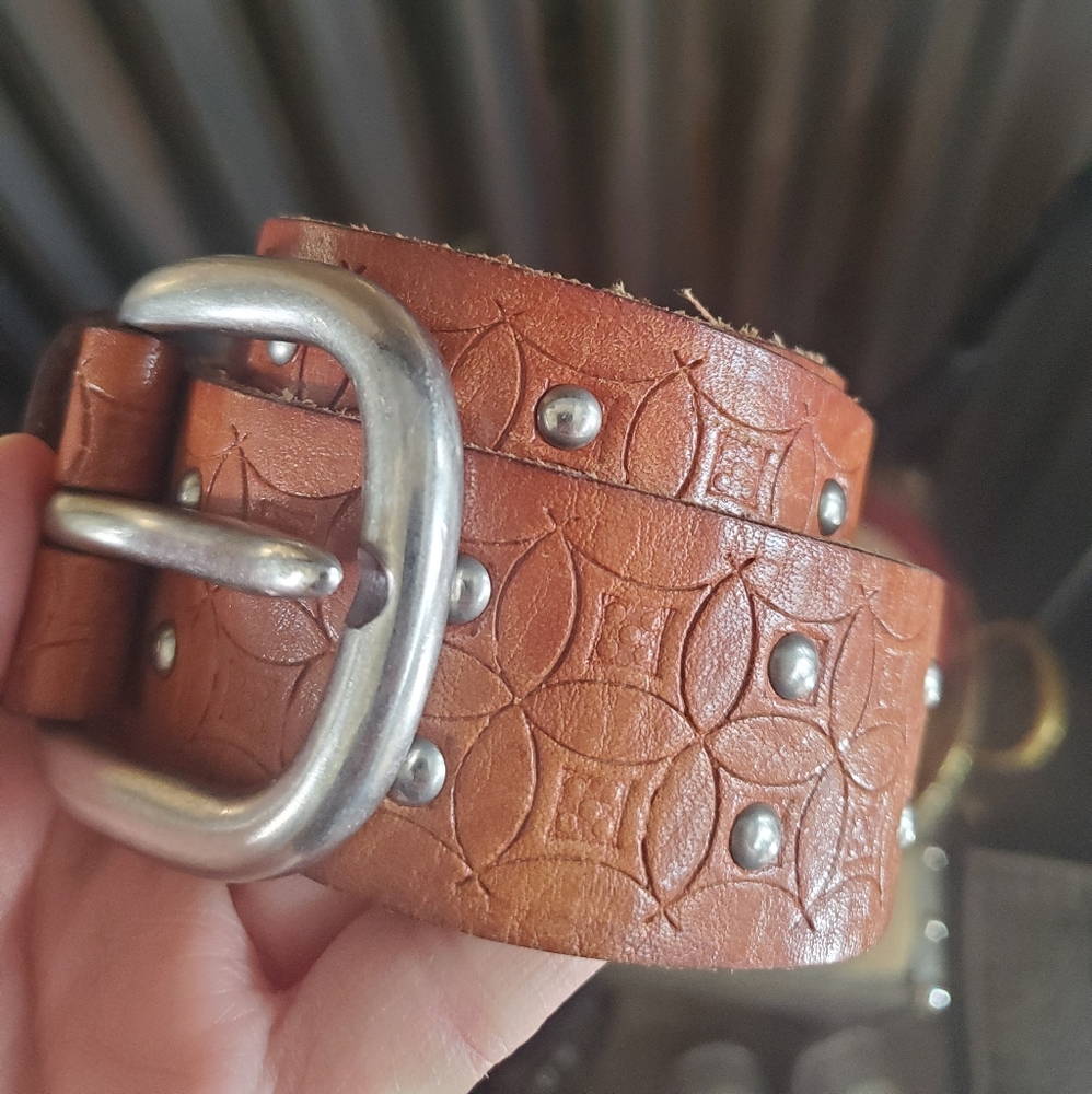 Fossil Leather Studded belt